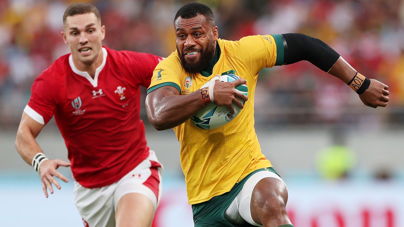  Samu Kerevi of Australia runs with the ball 