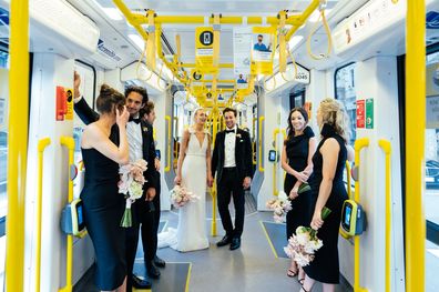 Motta Weddings, Maddie and Richard Greco, weddings, Melbourne, tram