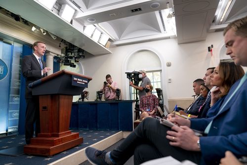 Le conseiller à la sécurité nationale de la Maison Blanche, Jake Sullivan, s'exprime lors d'un point de presse à la Maison Blanche à Washington, le mardi 20 septembre 2022.