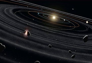 The main asteroid belt is between the orbits of Mars and which other planet?
