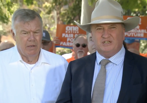 David Farley Candidato di One Nation per Farrah con Barnaby Joyce