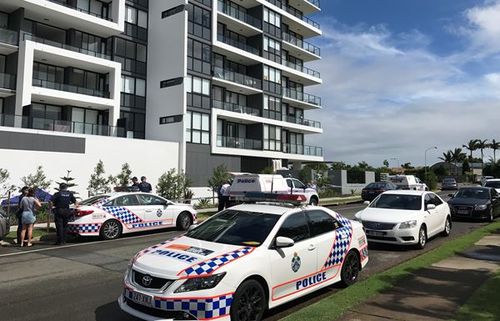 Police blocked off the area after the woman died. (9NEWS)