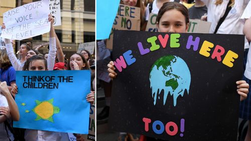 Colourful signs were littered throughout the crowd.