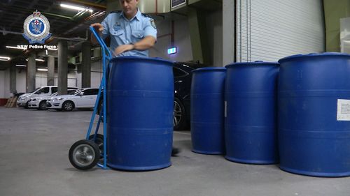 Four tonnes of GBL were confiscated on the Australia border in a record seizure.