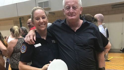 Constable Melanie Tyndall with her father Chris.