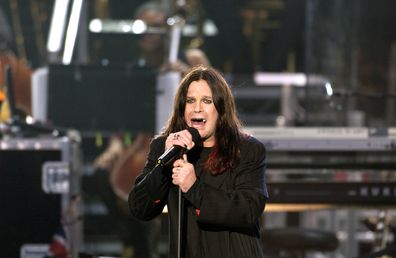 London, UK - June 03: For the first time in the era of 50 years, the Queen of Elizabeth II held a pop concert - "Party in the palace"  - In her garden at Buckingham Palace. Rock singer Ozi Osborn made a trip from his home in America to entertain 12,000 guests in the park, a crowd of million in the mall in front of the palace who watched the ceremony on giant screens and millions who watch broadcasts around the world. (Photo by Tim Graham's Photo Library via Getty Images)