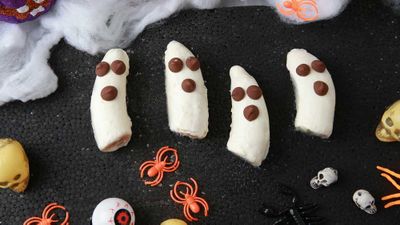 Recipe: <a href="http://kitchen.nine.com.au/2016/10/31/00/11/banana-ghosts" target="_top">Susie Burrell's banana ghosts</a>