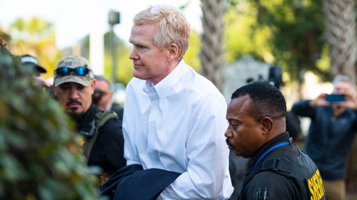 Alex Murdaugh arrives at the Colleton County Courthouse in Walterboro, South Carolina.