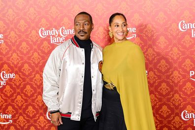 LOS ANGELES, CALIFORNIA - NOVEMBER 28: (L-R) Eddie Murphy and Tracee Ellis Ross attend the world premiere of Amazon Prime Video's "Candy Cane Lane" at Regency Village Theatre on November 28, 2023 in Los Angeles, California. (Photo by Matt Winkelmeyer/Getty Images)