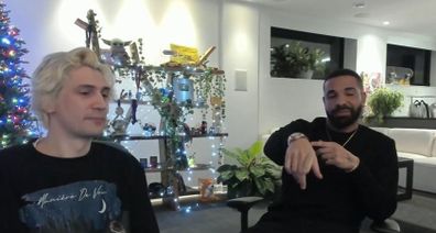 Drake and XQC on Kick streaming account