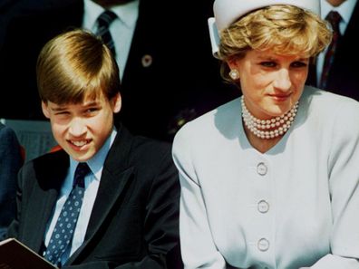 Prince William and Princess Diana in 1995.