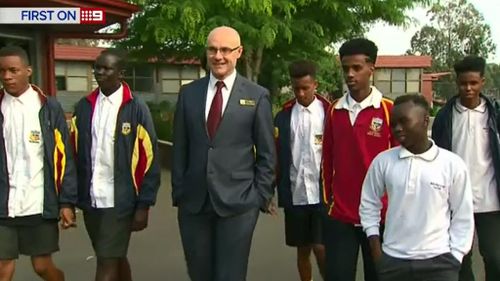 The boys and their school principal. (9NEWS)