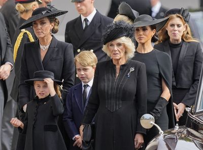 Royals in mourning at Queen Elizbeth's funeral
