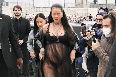 Singer and fashion designer Rihanna acknowledges applause at the end of her  Fall-Winter 2017/2018 ready-to-wear collection for Fenty as part of Paris  Fashion Week, presented in Paris, Monday March 6, 2017. (AP