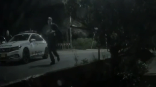 Dashcam vision from inside a car showed the moment it crashed after speeding through Sydney's multi-million-dollar suburbs. ï»¿