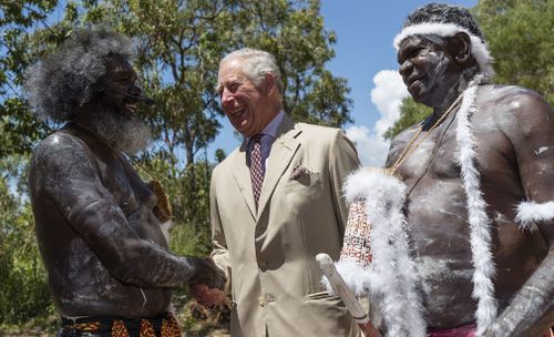 Charles met with local leaders and artists. (AAP)