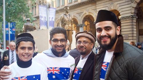 Internationally persecuted Muslims attend Anzac Day service to thank diggers for safeguarding free Australia