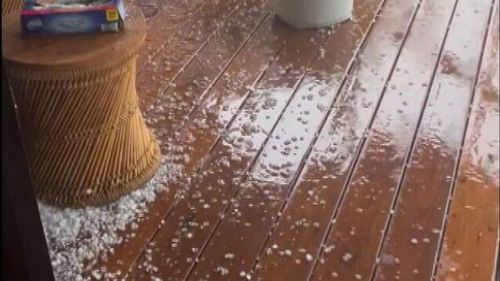 A quick but powerful storm hit Sydney this afternoon, bringing strong winds and hail and causing disruptions at the airport.