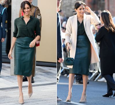 Meghan Markle steps out for her first official visit to Sussex, October, 2018.