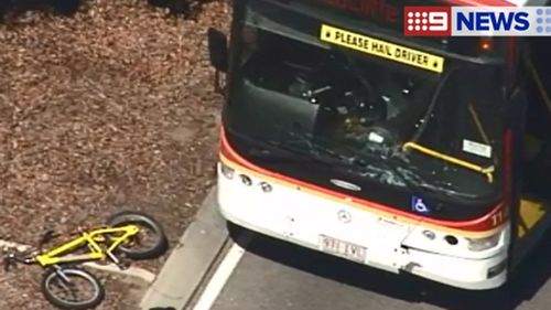 Queensland boy 'had no brakes, no helmet' when hit by bus: Police