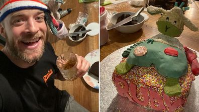Hamish Blake bakes a Sheepy cake for daughter's birthday