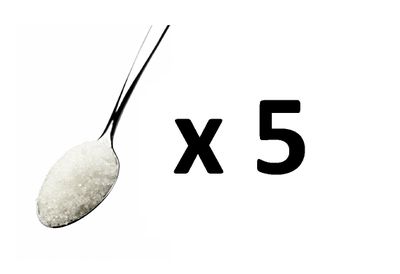 <strong>Answer: A - 5 teaspoons of sugar</strong>