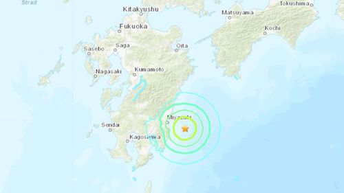 The earthquake struck in south-western Japan.