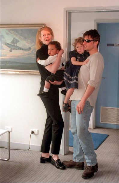 Nicole Kidman, Tom Cruise, Sydney Airport, children, Connor, Isabella, 1996