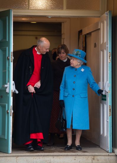 Her Majesty leaves St Paul church on Sunday