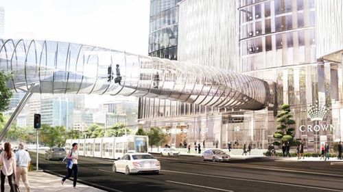 The most controversial part of the development would be the airbridge, diverting foot traffic away from nearby outdoor businesses. (Supplied)
