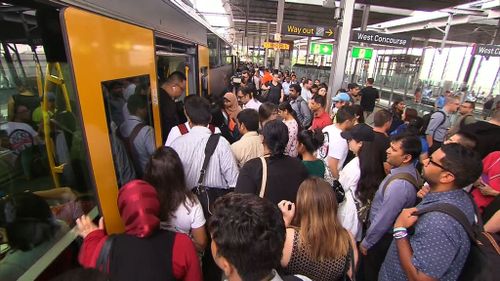 Police officers have been assisting rail staff at train stations. (9NEWS)