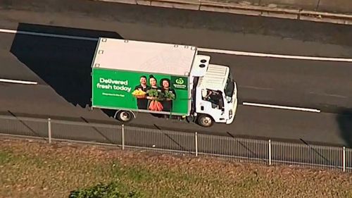 Police stopped following the truck due to safety fears but continued to monitor the vehicle from a helicopter.
