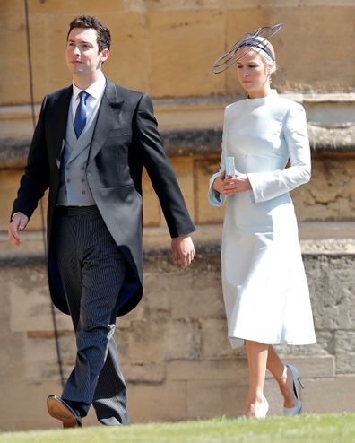 Michael Hess and Misha Nonoo attend the royal wedding in 2018.