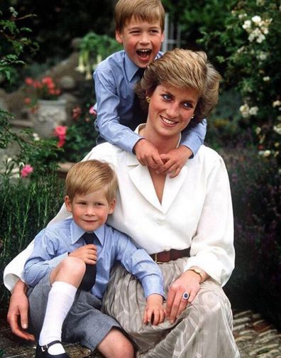 Diana with William and Harry