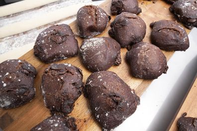 Chocolate breads made by French baker Tony Dore and that will be served during the. Olympic Games are seen Tuesday, April 30, 2024 in Paris.  