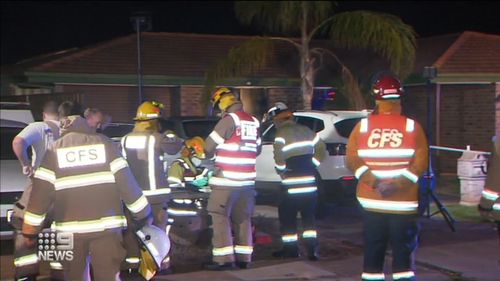 A South Australian man has been left with serious burns after another man allegedly threw chemicals on him. 