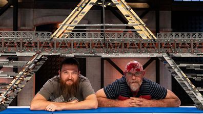 Watch David and G's mind-blowing 10 hour LEGO bridge build in super speed