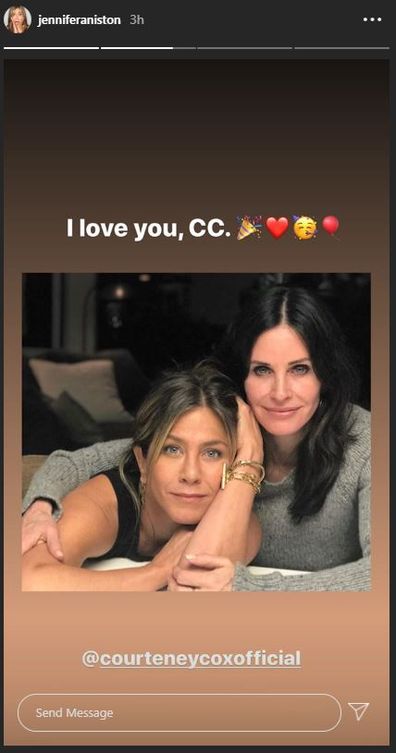 Courteney Cox, 56th birthday, diving, video, Jennifer Aniston, greeting