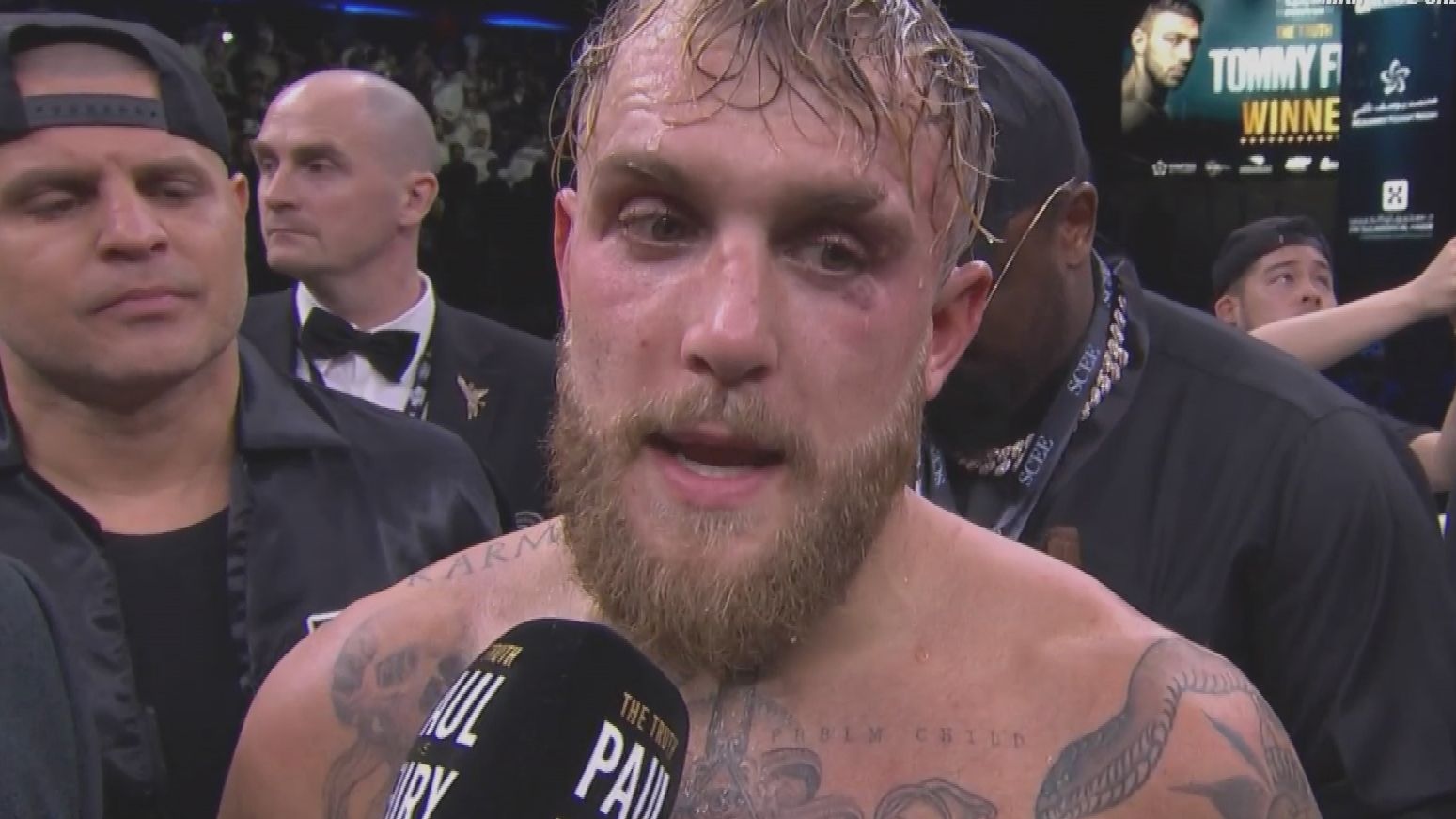 Jake Paul gave a classy post-fight Interview following his loss to Tommy Fury.