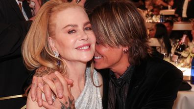 Nicole Kidman and Keith Urban during the 82nd Annual Golden Globes held at The Beverly Hilton on January 5, 2025 in Beverly Hills, California. 