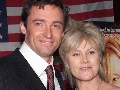 Actor Hugh Jackman with wife Deborra-Lee arriving at the New York premiere of "Kate & Leopold" at the Beekman Theater in New York City. 12/16/2001. Photo: Evan Agostini/ImageDirect.