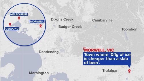 Morwell is located in regional Victoria to the east of Melbourne. (9NEWS)