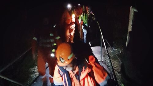 SES rescuers found the man just after 1am.