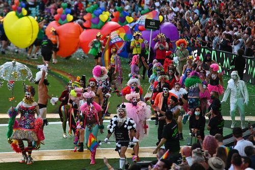 The 43rd Sydney Gay and Lesbian Mardi Gras Parade at the Sydney Cricket Ground (SCG) in Sydney. 6th March 2021 