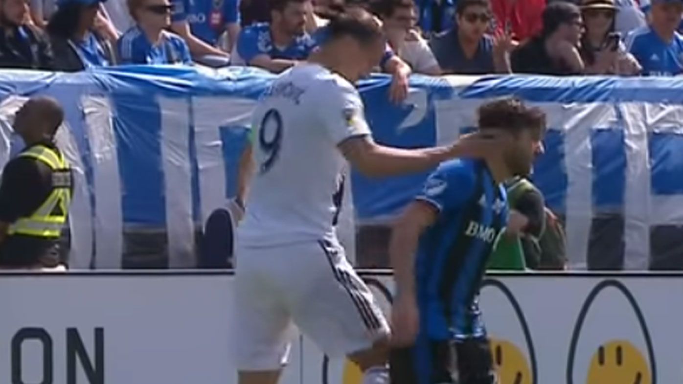 Zlatan Ibrahimovic sent off for slapping opponent in MLS win over Montreal