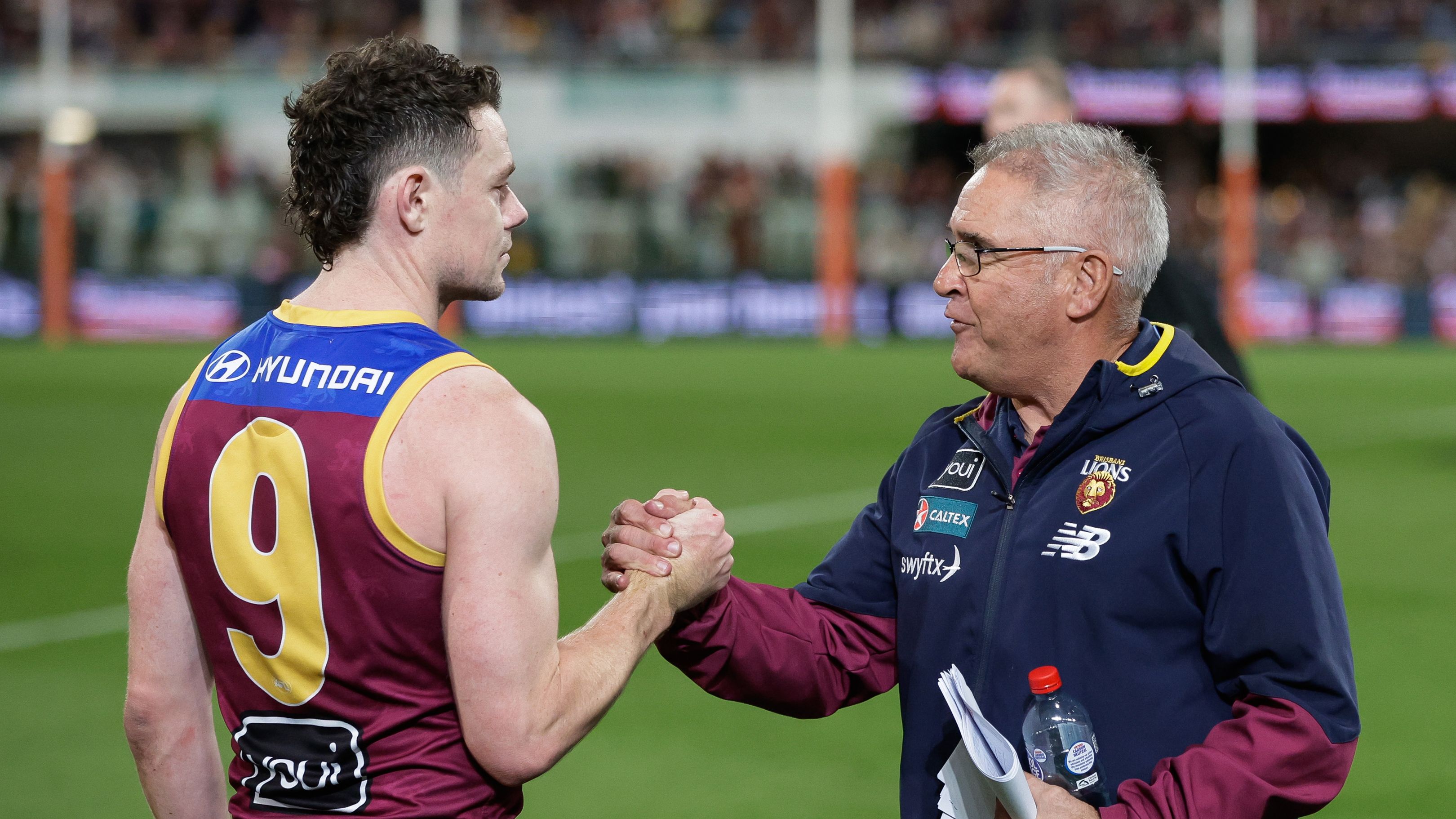 Chris Fagan and 2023 Brownlow medallist Lachie Neale.