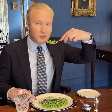 Etiquette expert William Hanson shares how to eat peas properly