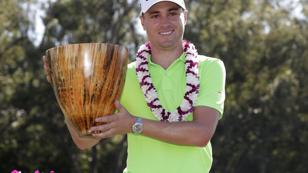 Justin Thomas scored a narrow win in Maui. (AAP)