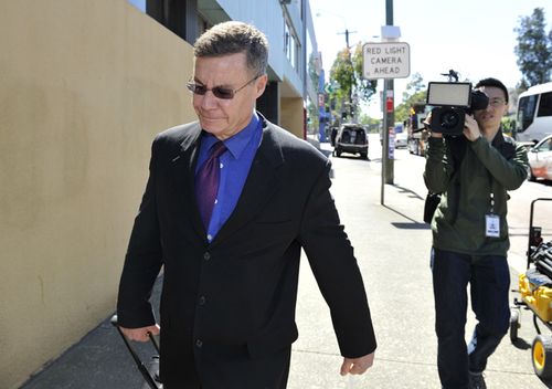 Michael Atkins arriving at the Glebe Coroner's Court in Sydney.  (AAP)