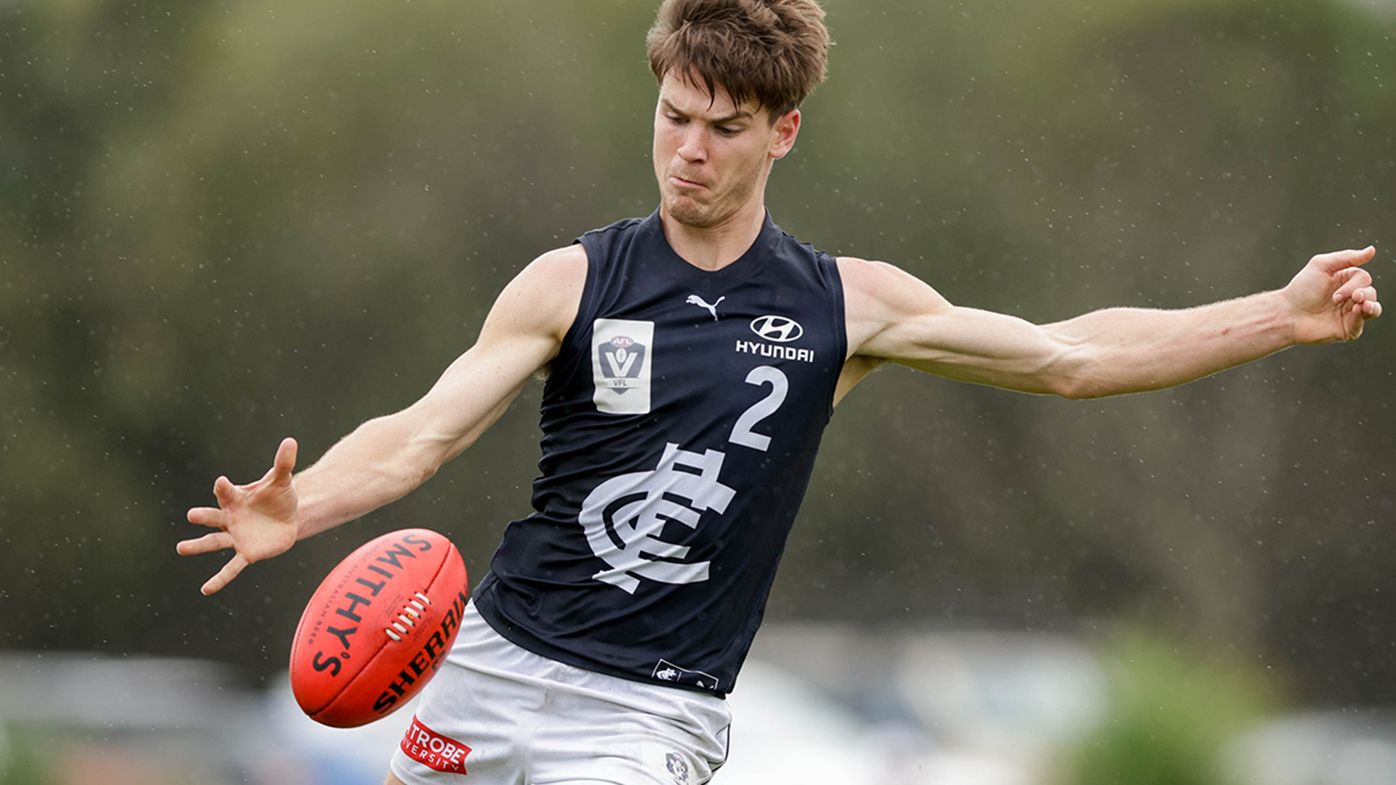 Paddy Dow in action for Carlton&#x27;s VFL side.